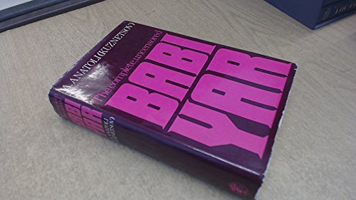 Book Babi Yar: A document in the form of a novel, free Book Babi Yar: A document in the form of a novel, free