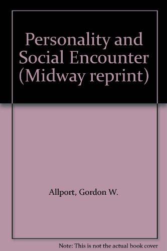 Book Personality and social encounter: Selected essays (Midway reprint) free