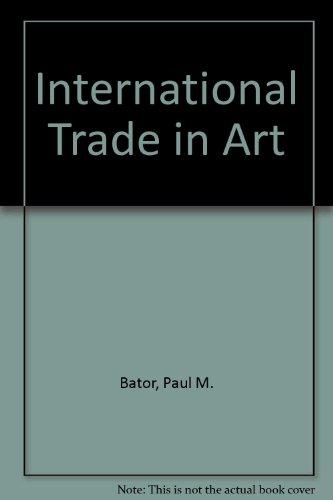 Book The International Trade In Art free