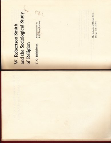 Book W. Robertson Smith And The Sociological Study Of Religion free
