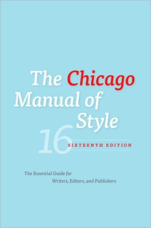 Book The Chicago Manual of Style, 16th Edition free