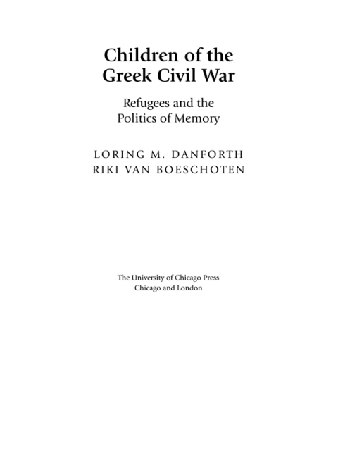 Book Children of the Greek Civil War free