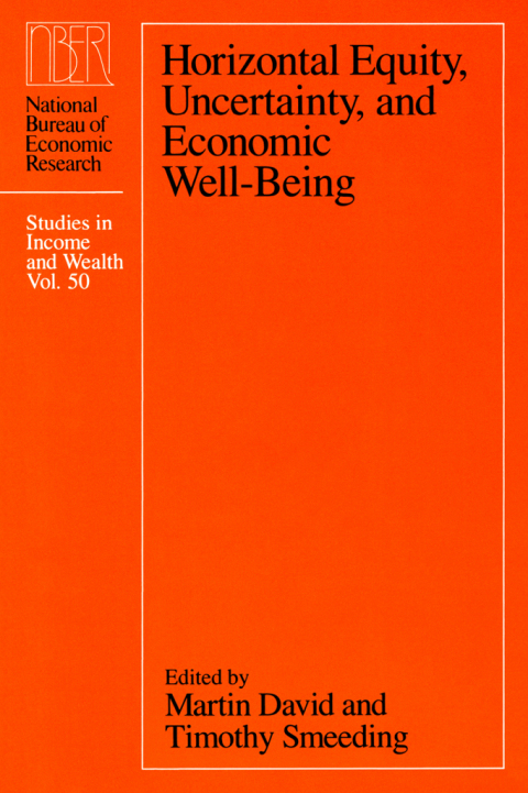Book Horizontal Equity, Uncertainty, and Economic Well-being free