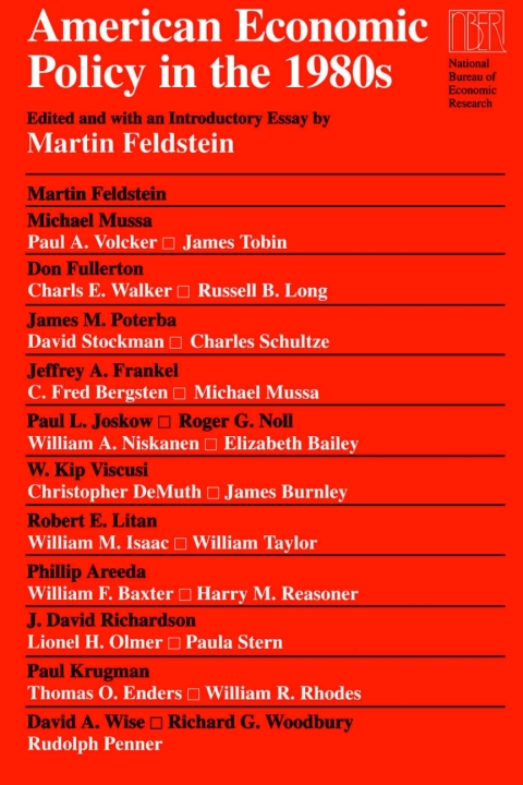 Book American Economic Policy in the 1980s (National Bureau of Economic Research Conference Report) free