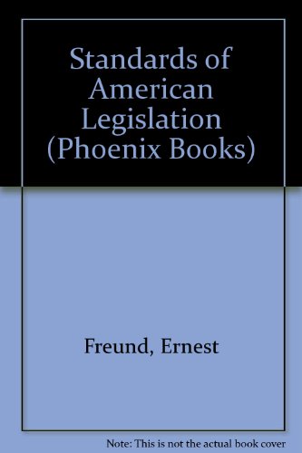 Book Standards Of American Legislation (phoenix Books) free