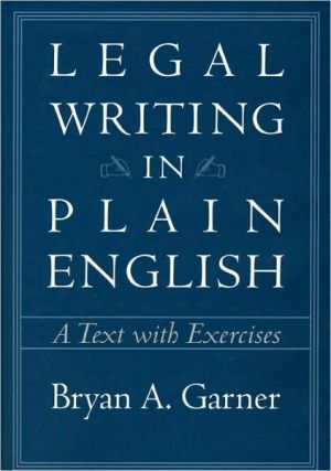 Book Legal Writing in Plain English: A Text With Exercises free