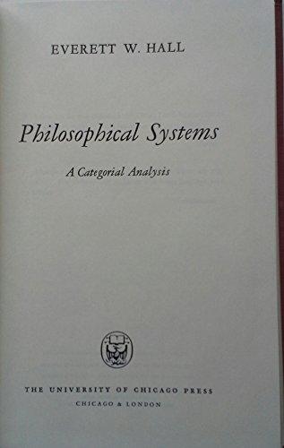 Book Philosophical Systems a Categorical Analysis free