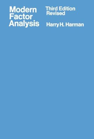 Book Modern Factor Analysis free