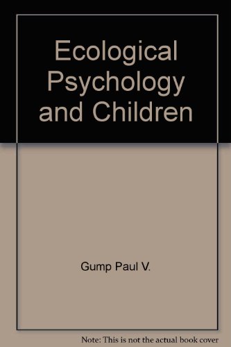 Book Ecological Psychology And Children free
