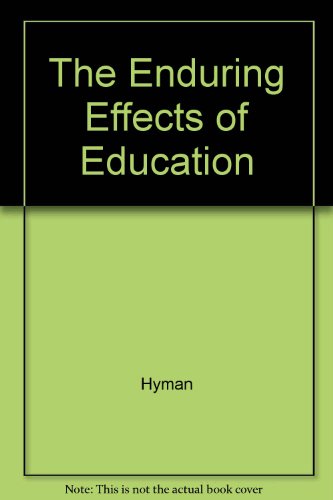 Book The Enduring Effects of Education free
