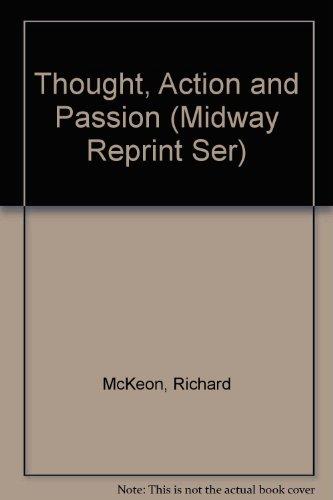 Book Thought, Action, And Passion (midway Reprint Ser) free