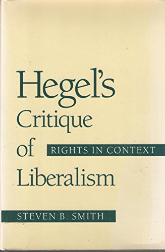 Book Hegel's Critique of Liberalism: Rights in Context free