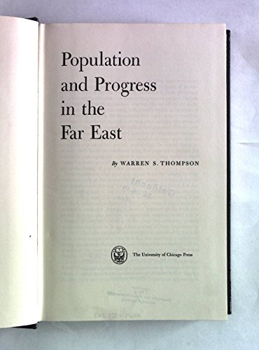 Book Population And Progress In The Far East free