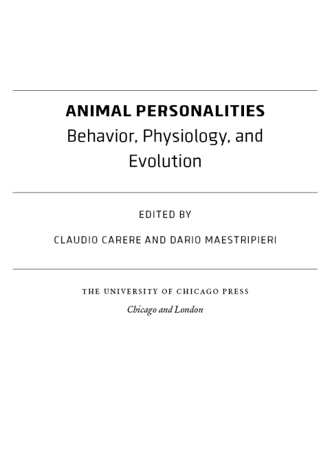 Book Animal Personalities: Behavior, Physiology, and Evolution free