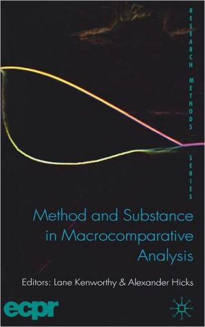 Book Method and Substance in Macrocomparative Analysis (ECPR Research Methods) free