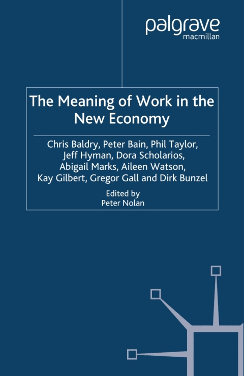 Book The Meaning of Work in the New Economy free