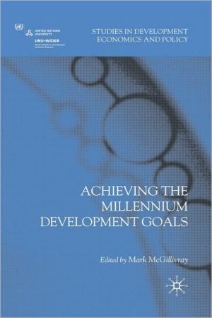 Book Achieving the Millennium Development Goals (Studies in Development Economics and Policy) free