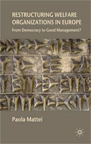 Book Restructuring Welfare Organizations in Europe: From Democracy to Good Management? free
