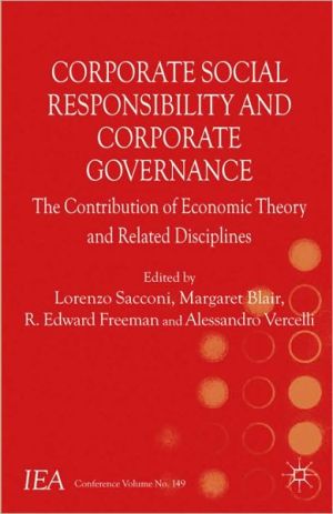 Book Corporate Social Responsibility and Corporate Governance: The Contribution of Economic Theory and Related Disciplines (International Economic Association Series) free