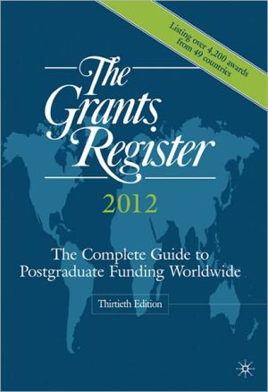 Book The Grants Register: The Complete Guide to Postgraduate Funding Worldwide free