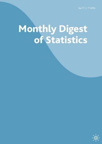 Book Monthly Digest Of Statistics: December 2010 V. 780 free