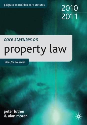 Book Core Statutes On Property Law 2010-2011 (palgrave Core Statutes) free