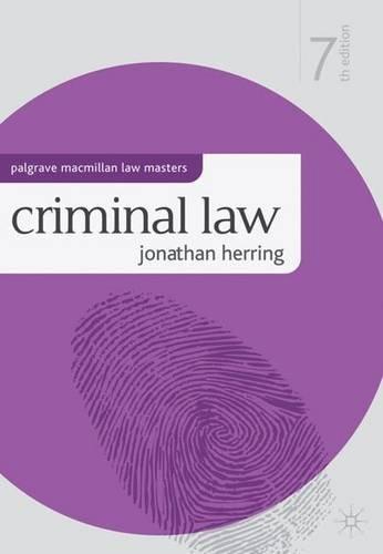Book Criminal Law (Palgrave MacMillan Law Masters) free