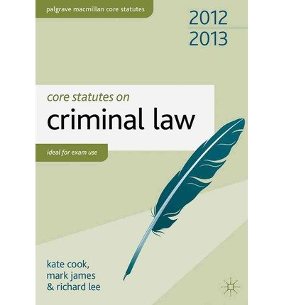 Book Core Statutes on Criminal Law 2012 free