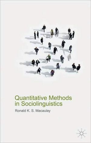 Book Quantitative Methods in Sociolinguistics free