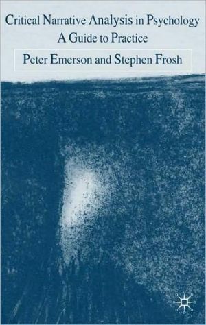 Book Critical Narrative Analysis in Psychology: A Guide to Practice free
