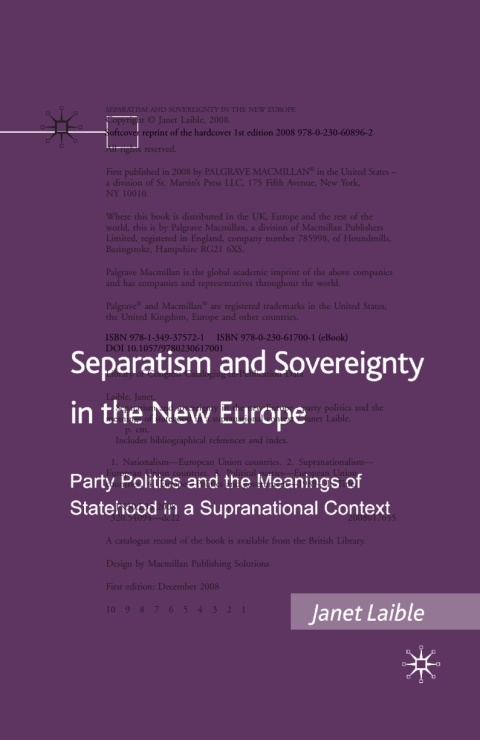 Book Separatism and Sovereignty in the New Europe free