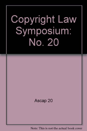 Book Copyright Law Symposium (no. 20) free