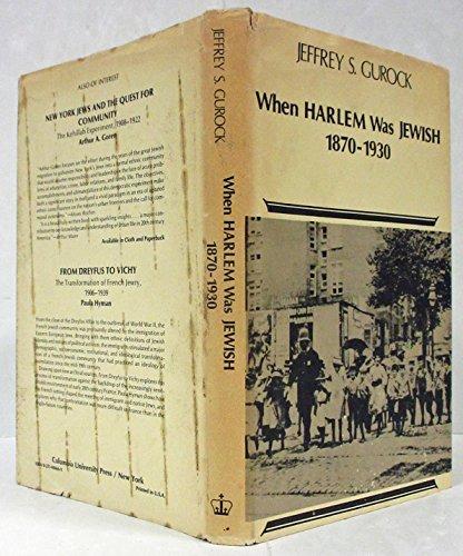 Book When Harlem was Jewish, 1870-1930 free