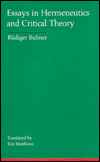 Book Essays In Hermeneutics And Critical Theory free