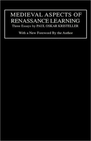 Book Medieval Aspects of Renaissance Learning free