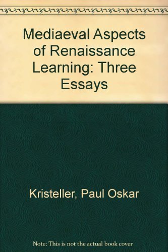 Book Medieval Aspects of Renaissance Learning: Three Essays free