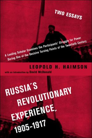 Book Russia's Revolutionary Experience, 1905-1917: Two Essays free