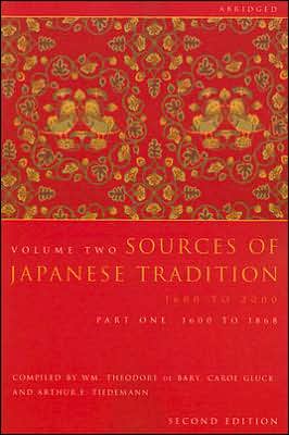 Book Sources of Japanese Tradition, Volume 2 Part 1 1600 To 1868 free
