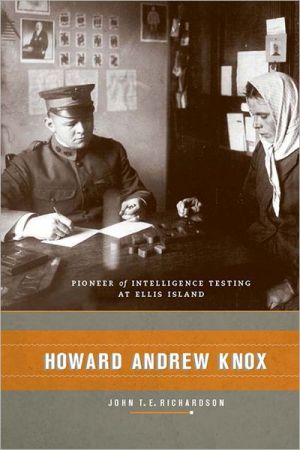 Book Howard Andrew Knox: Pioneer of Intelligence Testing at Ellis Island free