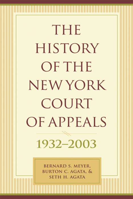 Book The History of the New York Court of Appeals free