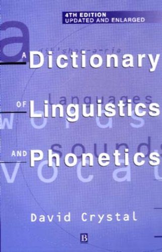 Book First Dictionary Of Linguistics&phonetics free