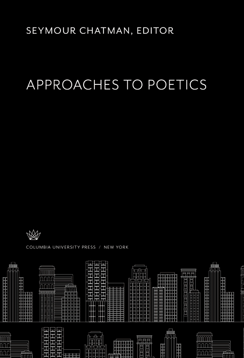 Book Approaches to Poetics free