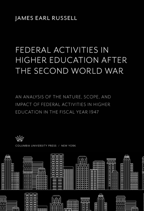 Book Federal Activities in Higher Education After the Second World War free