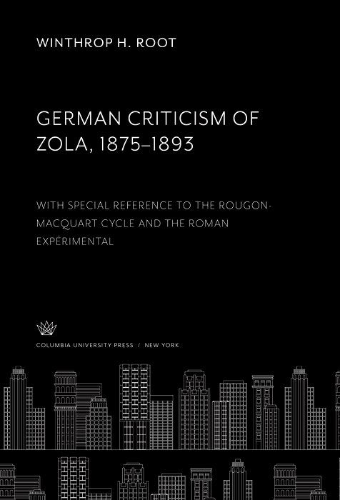 Book German Criticism of Zola 1875–1893 free