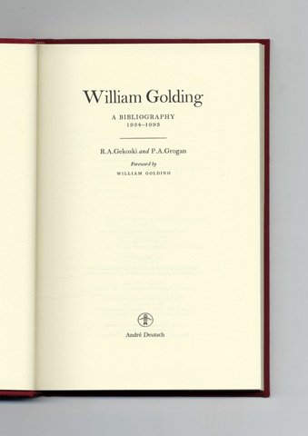Book William Golding: A Bibliography, 1934-1993 free