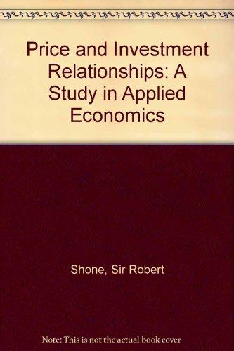 Book Price And Investment Relationships: A Study In Applied Economics free Book Price And Investment Relationships: A Study In Applied Economics free