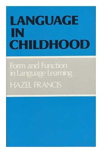Book Language in childhood: Form and function in language learning free