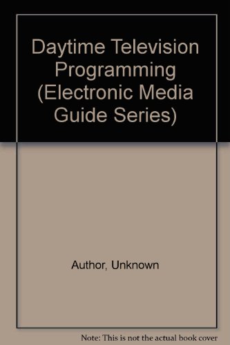 Book Daytime Television Programming (electronic Media Guide Series) free