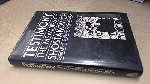 Book TESTIMONY: Memoirs of Dmitri Shostakovich free