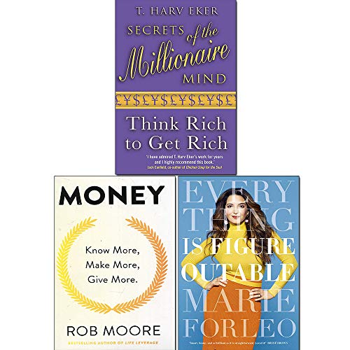 Book Everything is Figureoutable, Money Know More Make More Give More and Secrets of the Millionaire Mind 3 Books Collection Set free